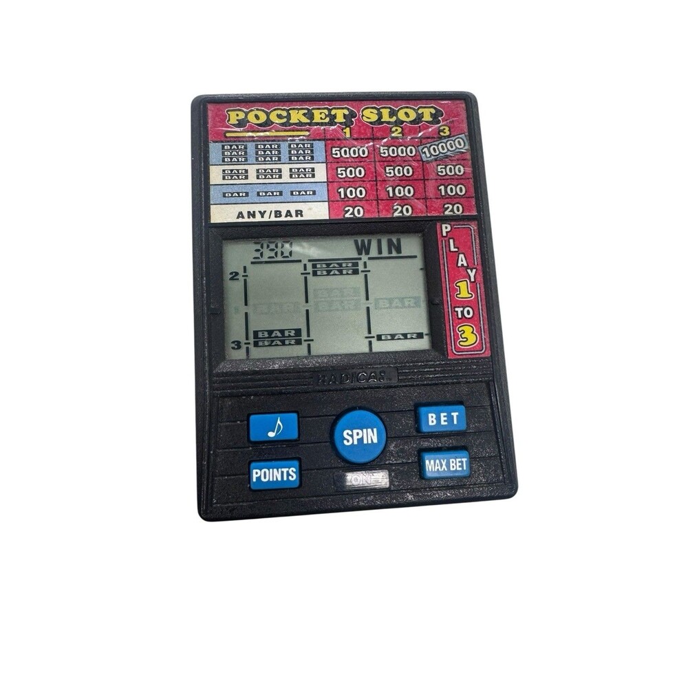 Radica Model 1370 Casino Slots Electronic Handheld Pocket Game Works Tested